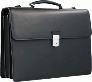 Classic business-briefcase made of genuine leather