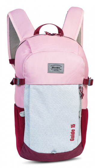 rucksack Damen 15 Liter 47 x 25 cm Textil rosa/rot