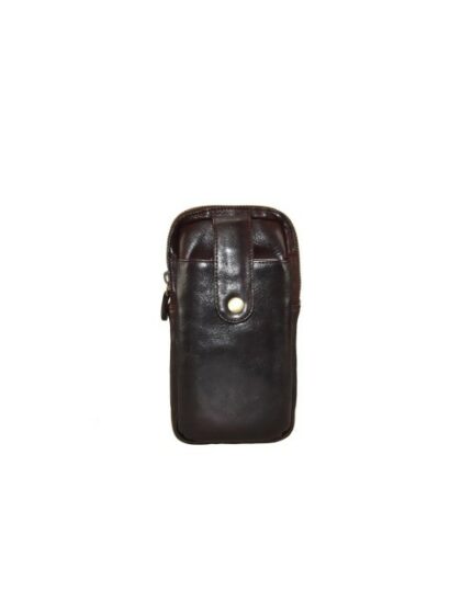 Vintage-Tasche - Leder Schultertasche mit 2 Fächern und Schultergurt in Braun