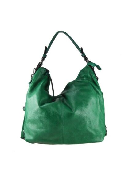 Stylische grüne Umhängetasche aus Kunstleder - Praktischer Rucksack und Schultertasche in einem