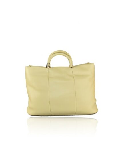 Gelbe Handtasche aus Kunstleder mit Schulterriemen - Stilvoll und praktisch