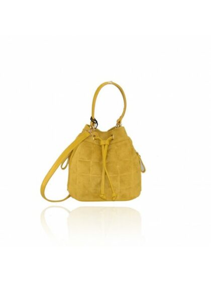 Gelbe Kunstledertasche mit abnehmbarem Schulterriemen - Stilvoll und vielseitig