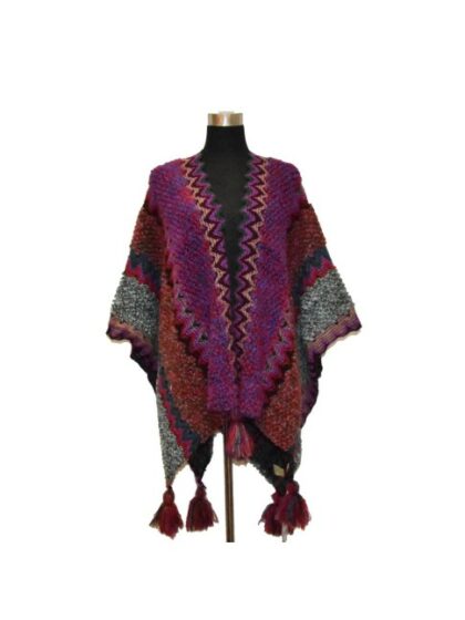 Fuchsia Textil-Cape: Trendiges Kleidungsstück aus Stoff für Damen