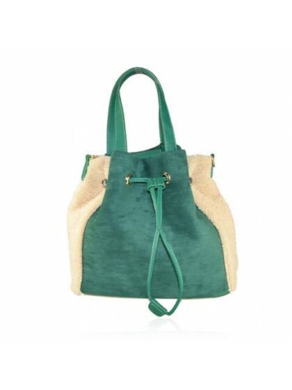 Trendige grüne Kunstledertasche mit abnehmbarem Schultergurt - Perfekt für jeden Anlass!