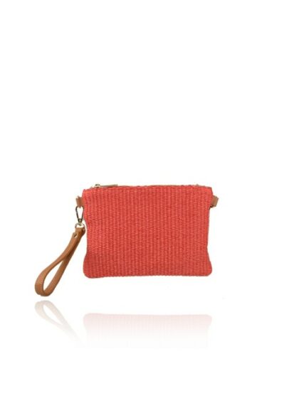 Stylishe rote Leder Kuriertasche für Damen - raffia & Leder Schultertasche mit Schultergurt