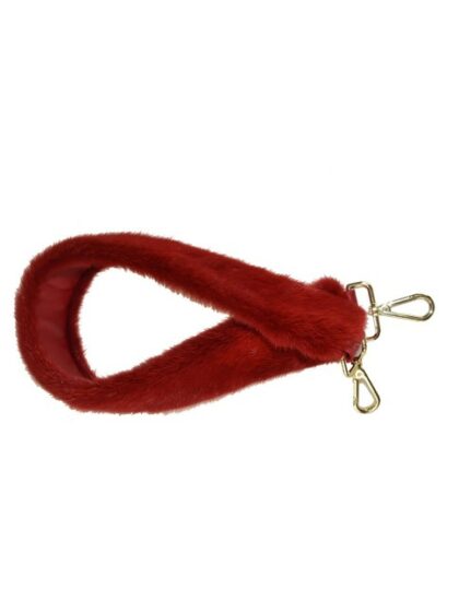 Exklusiver roter Mink Lederriemen für Taschen - Stilvolles Leder Accessoire