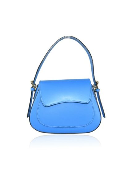Exklusive blaue Lederhandtasche mit Schultergurt - Stilvoller Begleiter für jeden Anlass