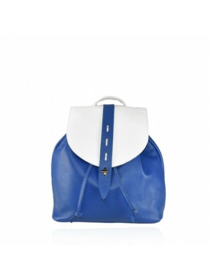 Stylischer Lederrucksack aus echtem Leder in Blau - Perfekt für einen trendigen Look