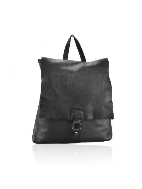 Stilvolle Vintage-Tasche: Schwarzer Rucksack im gewaschenen Look mit Vintage-Effekt