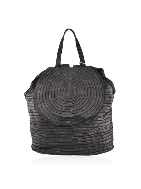 Stylischer Vintage-Rucksack mit gewaschenem Look – Schwarz