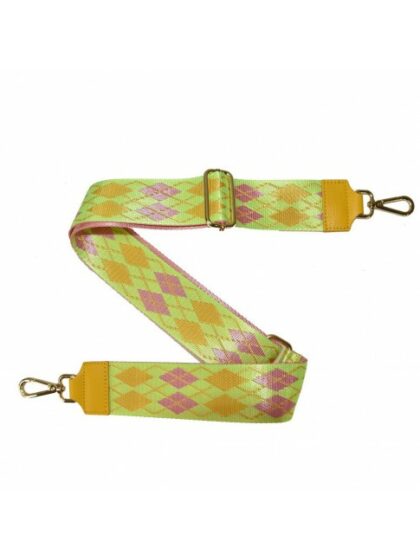 Gelbes Leder- und Textilband für Taschen - Exklusive Accessoires