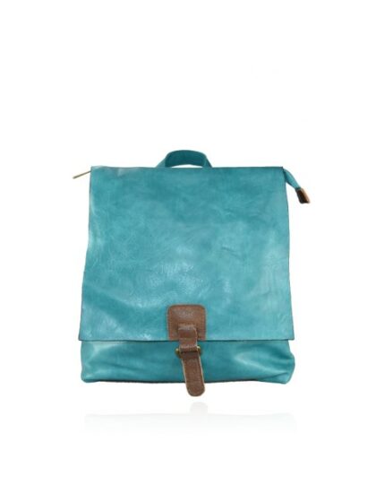 Moderner Rucksack aus Kunstleder in Blau/Turquoise - Vielseitiger Schultertaschen-Stil